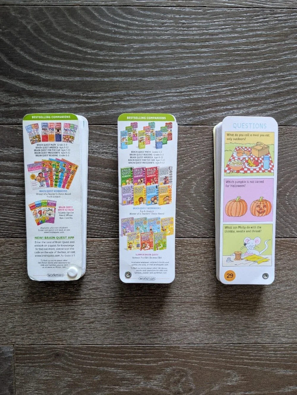 3/$15 - Set of 3 Brain Quest Cards